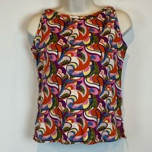 Vintage Scullers Multi Color Paisley Women’s Tank Top Size Small